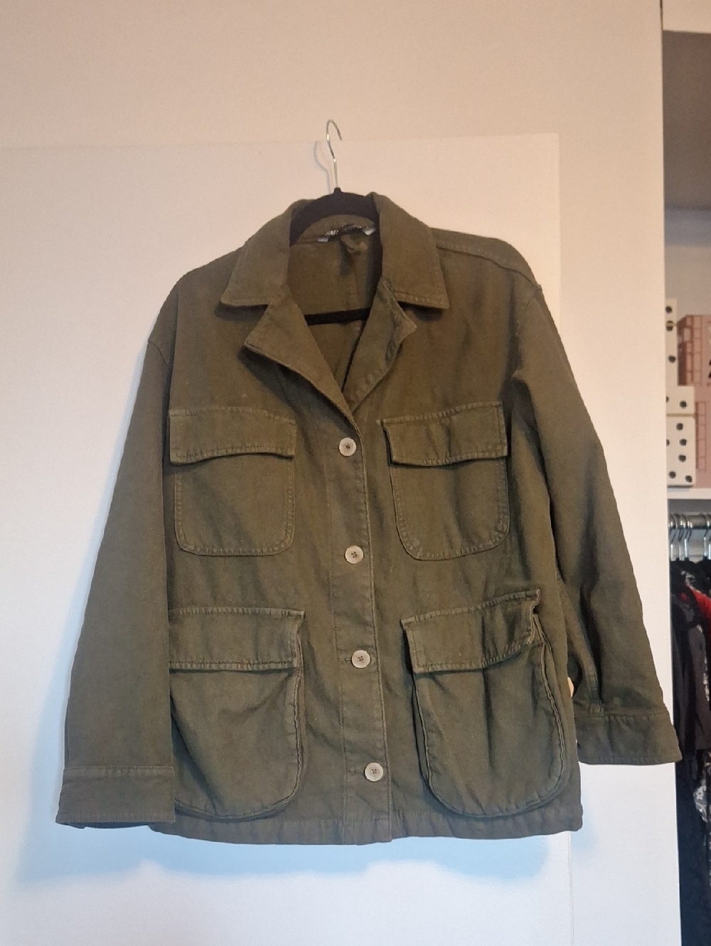Zara Olive Utility Jacket - Green